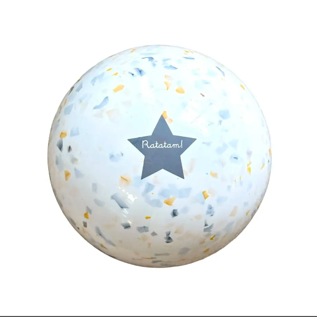 Ballon confetti 22 cm - Effet terrazzo gris RATATAM