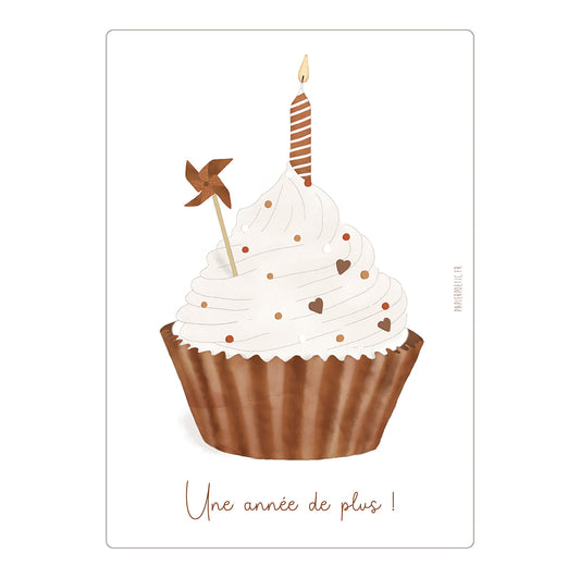 Carte anniversaire - Cupcake Papier Poetic